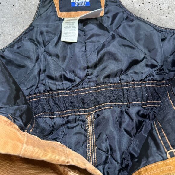 Walls Blizzard Pruf Youth Medium 8/10 Brown Insulated Bib Overalls Snow Pants - Picture 9 of 11